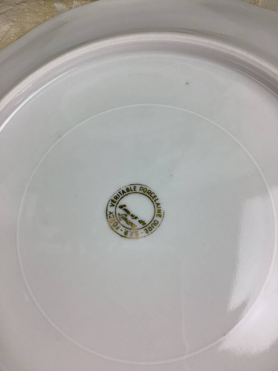 6 flat plates porcelain Limoges France