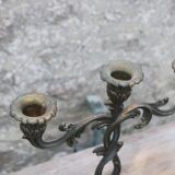 Pair of vintage candlesticks, baroque rococo style.