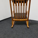 Rocking-chair en teck vintage par Jakob Kjaer