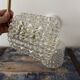 Pair of vintage chiseled glass wall lights