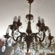 Bronze or brass chandelier from the 1980s.