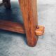 Brutalist Handcrafted Oak Coffee Table, Netherlands, 1950s