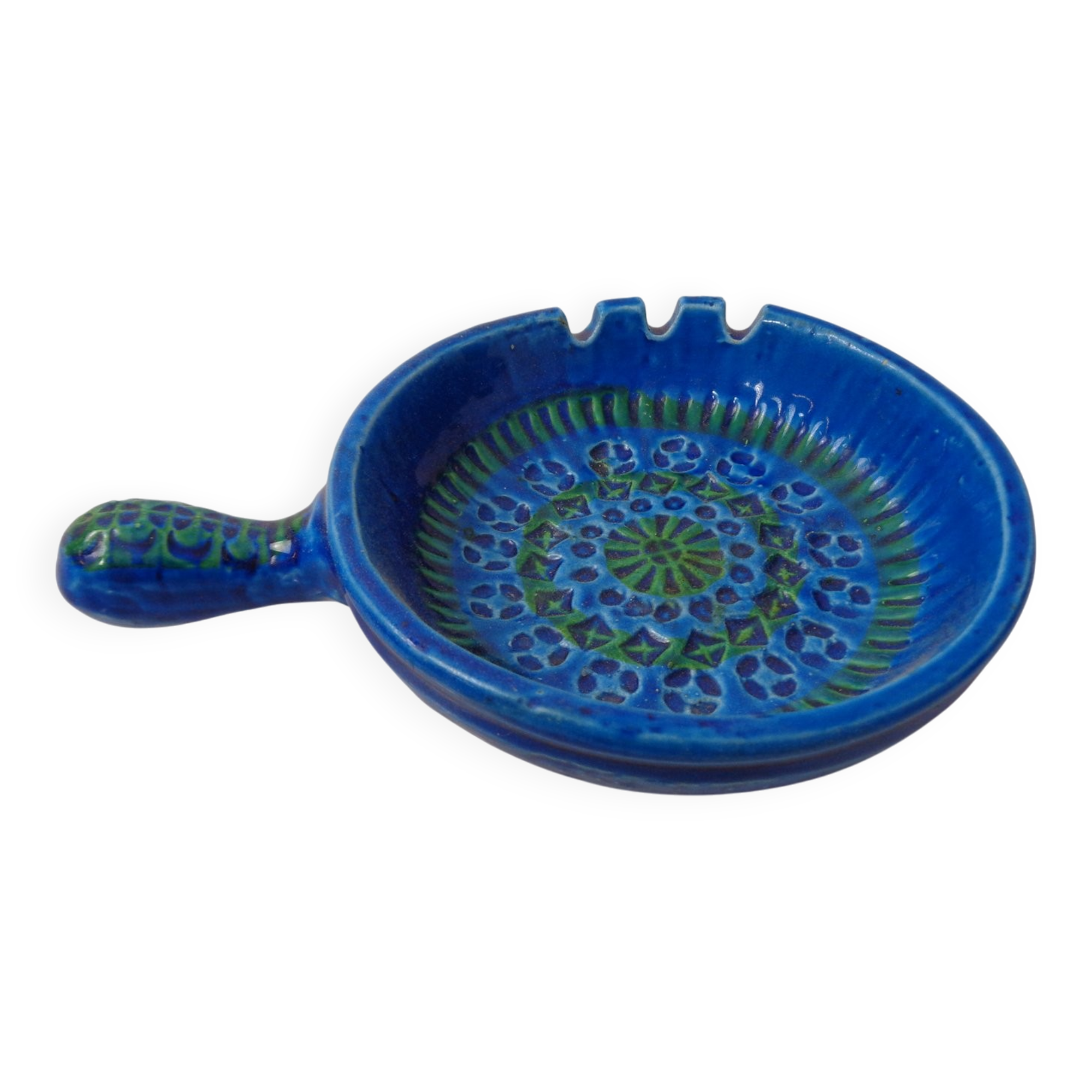 Vintage Italian 9814/13 Ceramic Ashtray by Aldo Londi for Bitossi, 1960s