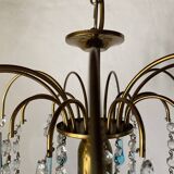 Murano glass waterfall chandelier with tassels and water drops