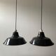 Lot 2 old industrial enamelled suspensions 30 cm