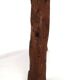 Brutalist tripod stool in wood, 1950s mountain folk art.
