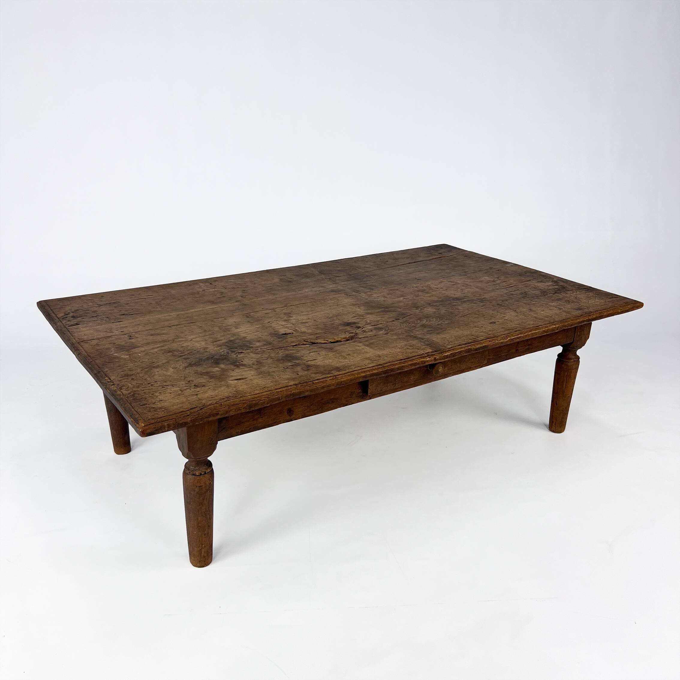 Table basse antique hollandaise en chêne, XIXe siècle