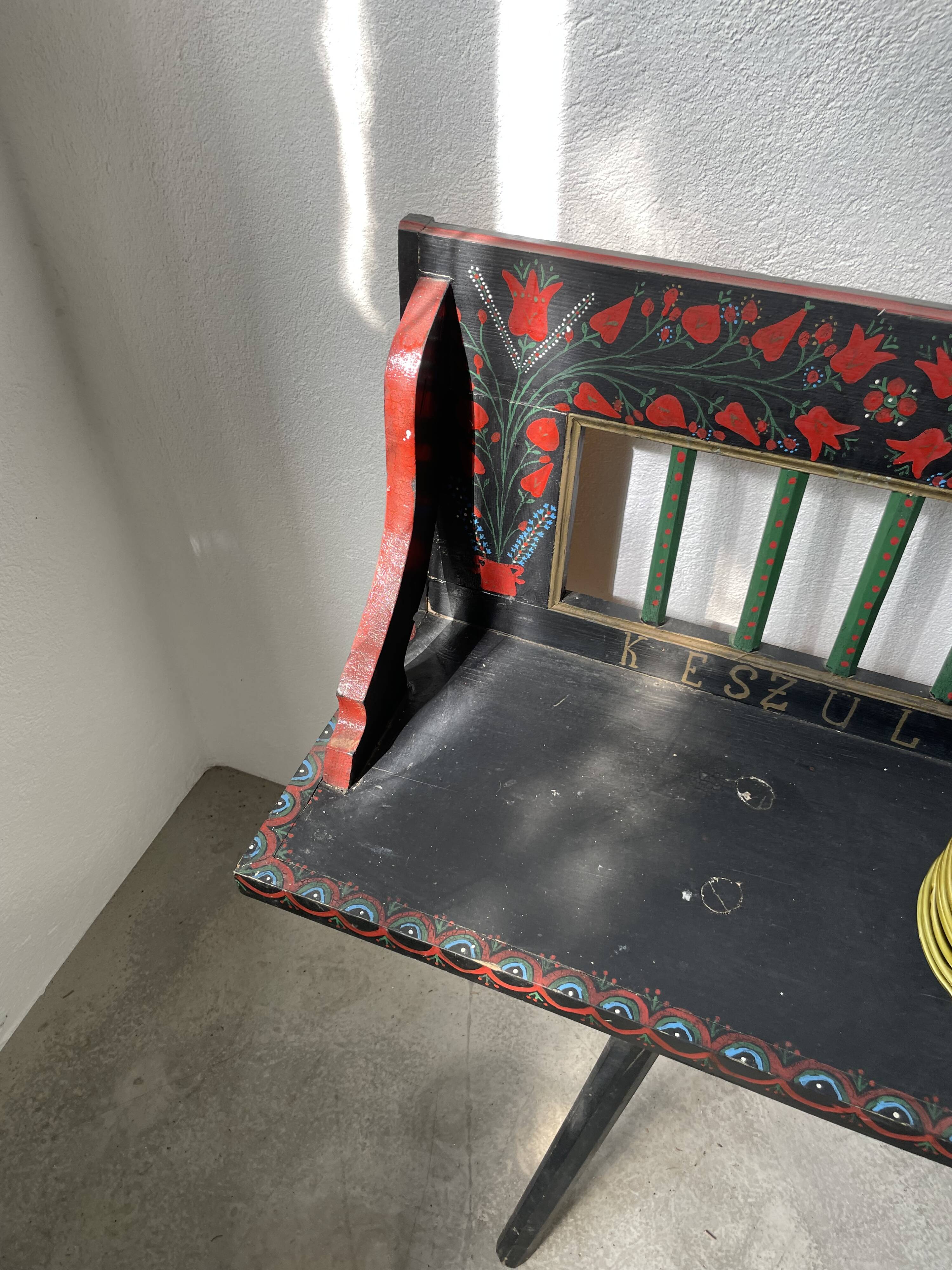 Moldavian bench 1968 polychrome