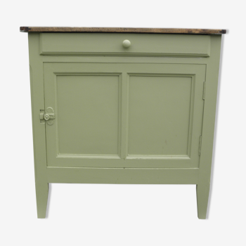 Green buffet with drawer and cupboard