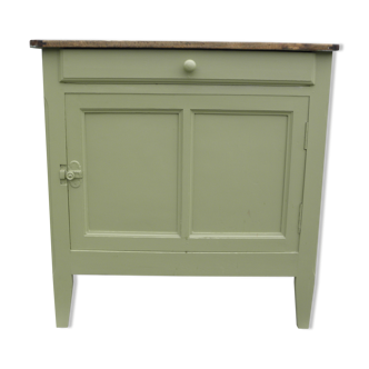 Green buffet with drawer and cupboard