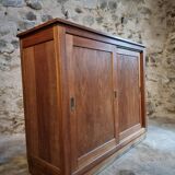 Oak sliding door wardrobe, 1920s