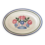 Plat de service ancien en faïence de Choisy-le-Roi