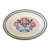 Plat de service ancien en faïence de Choisy-le-Roi