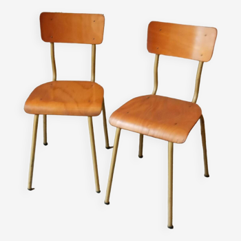 Pair of school chairs