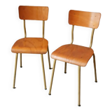 Paire de chaises d'école