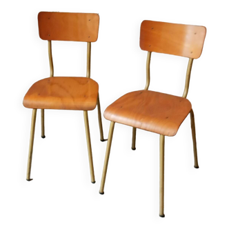 Paire de chaises d'école