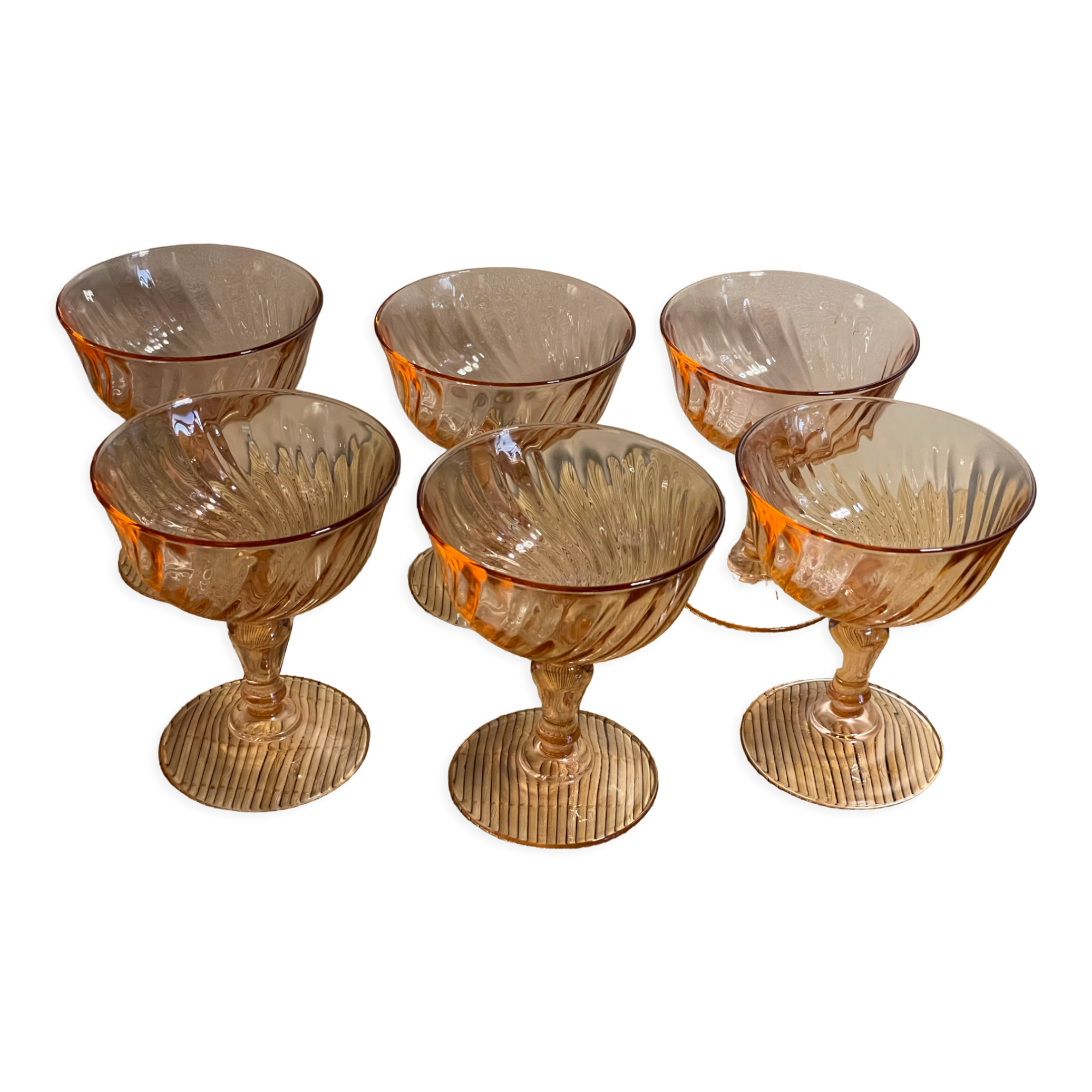 6 coupes à champagne Rosaline
