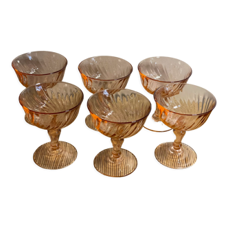 6 coupes à champagne Rosaline