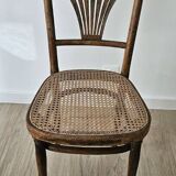 Vintage Thonet chair, wood and caning, no. 221.