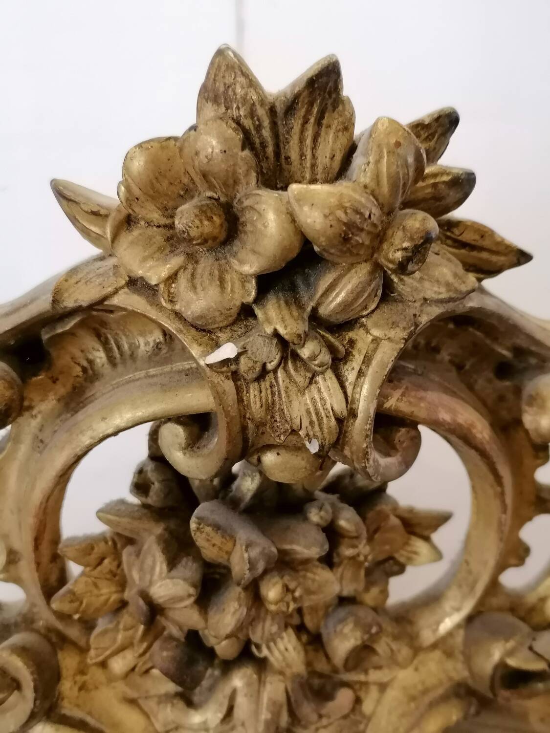 Louis XV style mirror in wood and gilded stucco, Napoleon III period