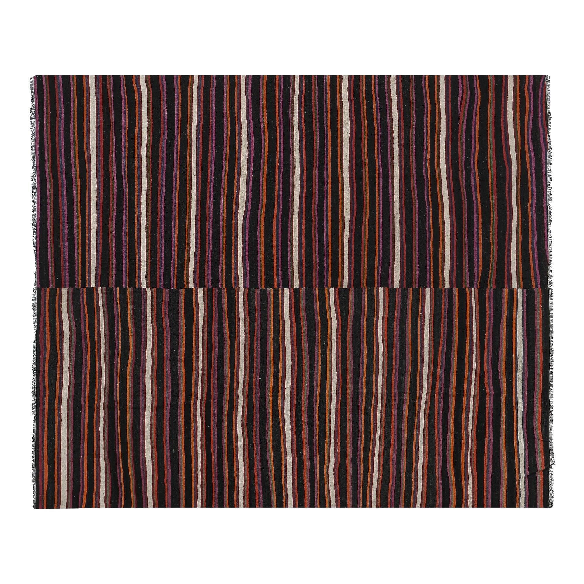 Vintage Turkish kilim handwoven 277x340 cm