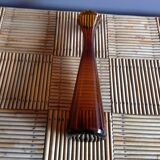 Amber glass vase