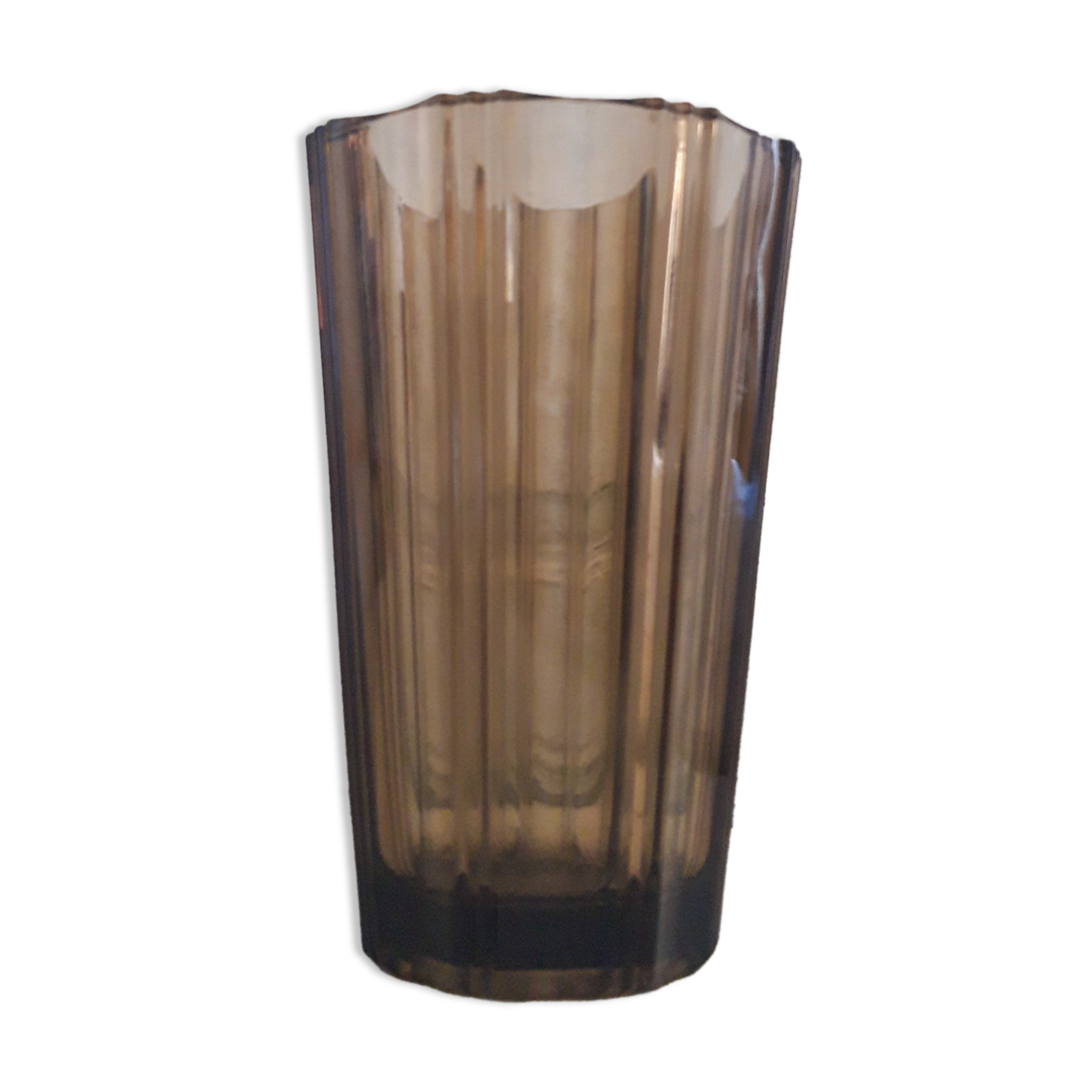 Smoked glass vase