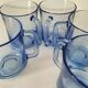 5 transparent blue Duralex mugs – French manufacturing