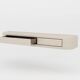 Contemporary Handmade Textured Plaster Floating Drawer with Walnut Interior
