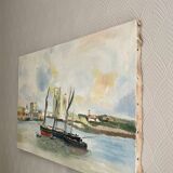 Old painting on canvas