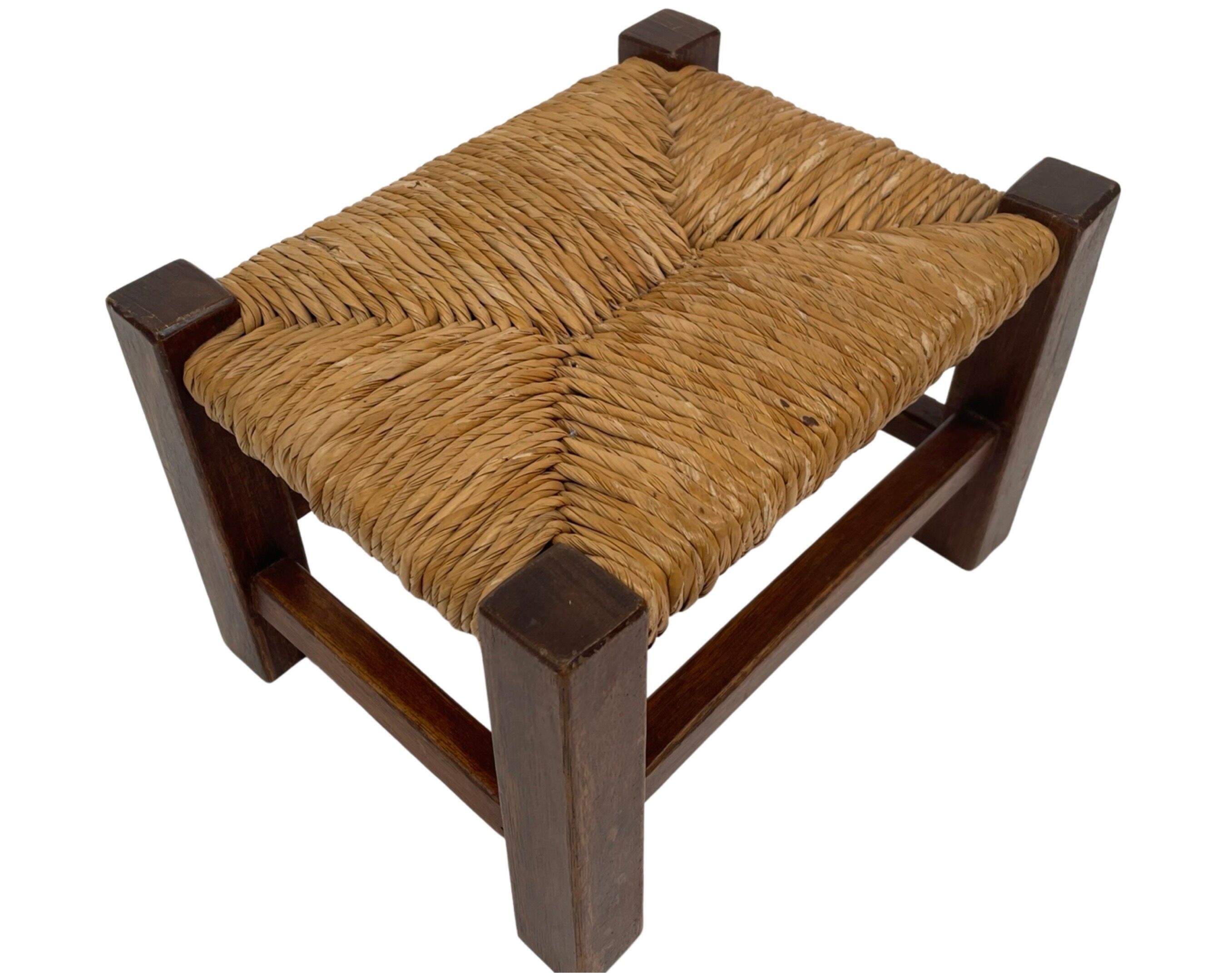 Vintage footstool stool minimalist