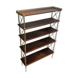 Mahogany and brass shelf attributed to Jansen
