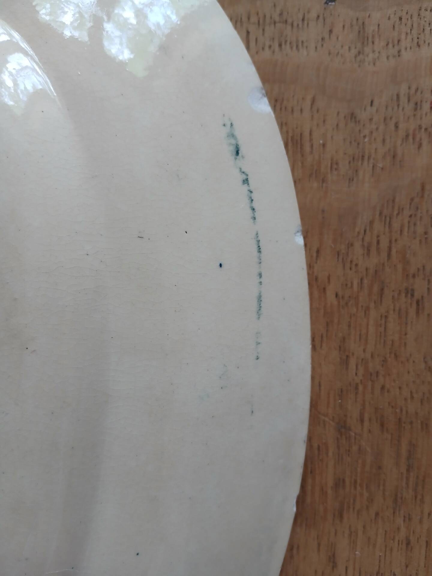Plat ancien en terre de fer Choisy le Roi 