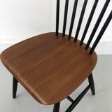Swedish Teak Chairs by S. E. Fryklund for Hagafors, 1960s, Set of 4