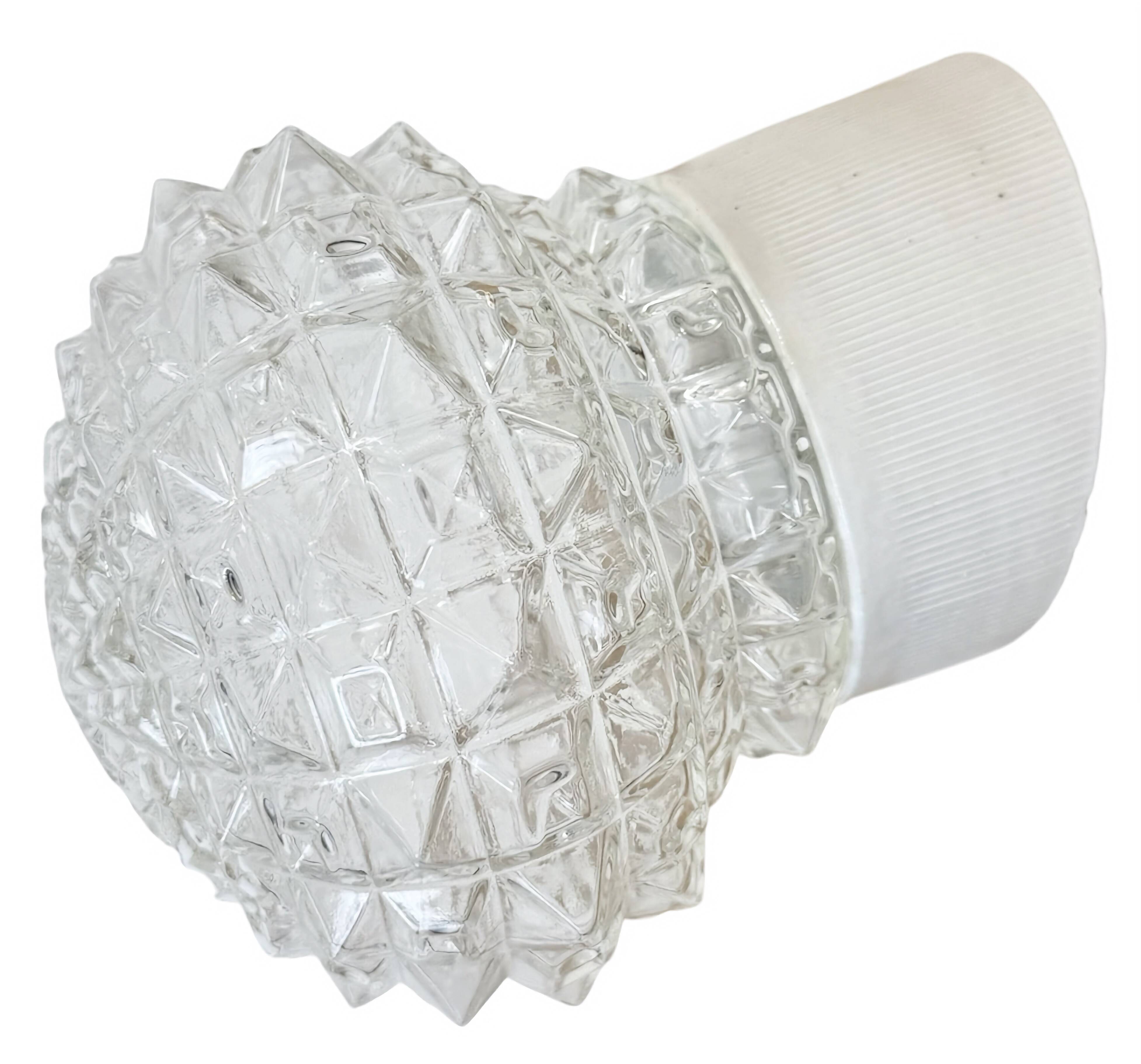 Vintage White Porcelain Wall Light, 1970s