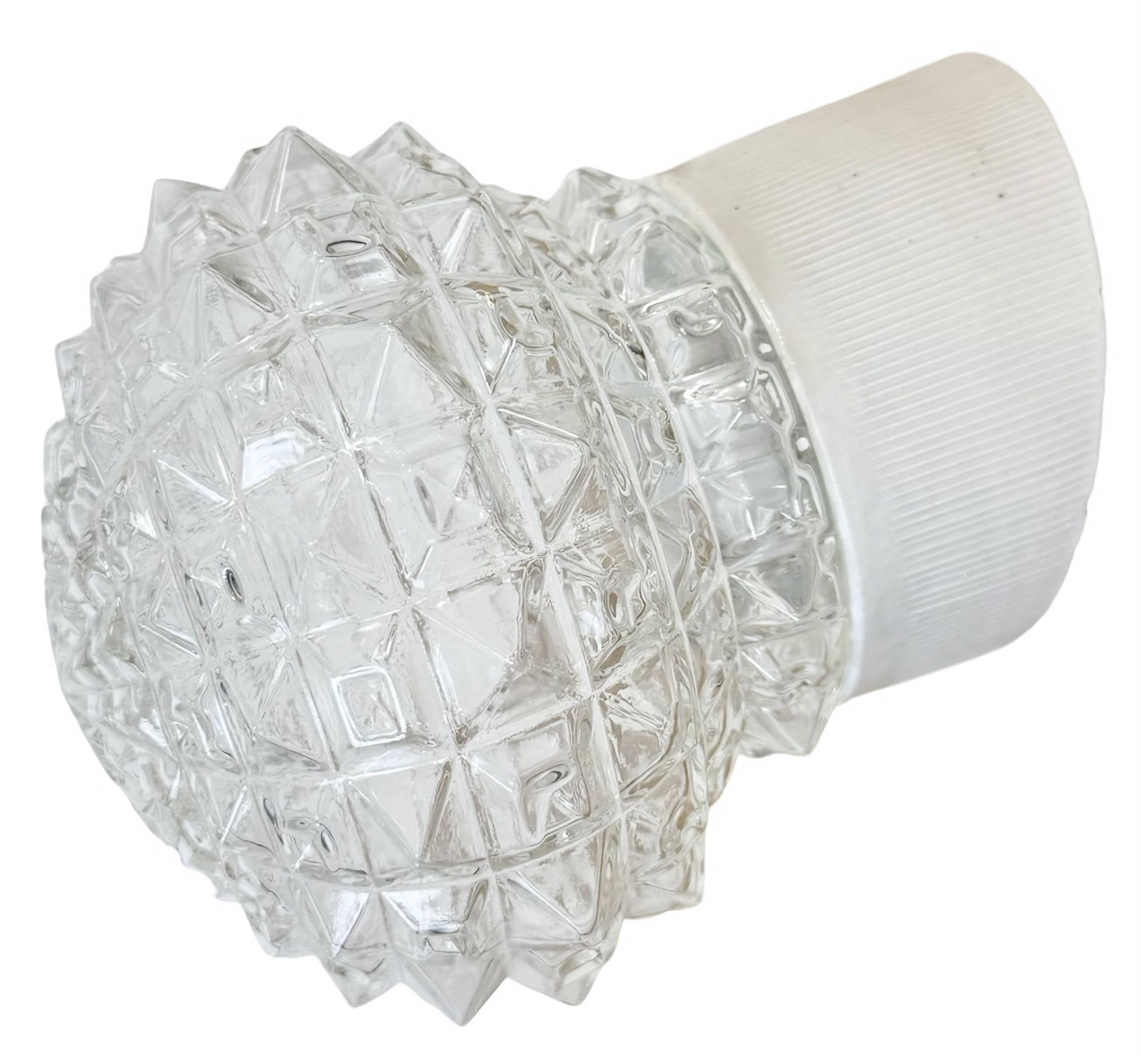 Vintage White Porcelain Wall Light, 1970s