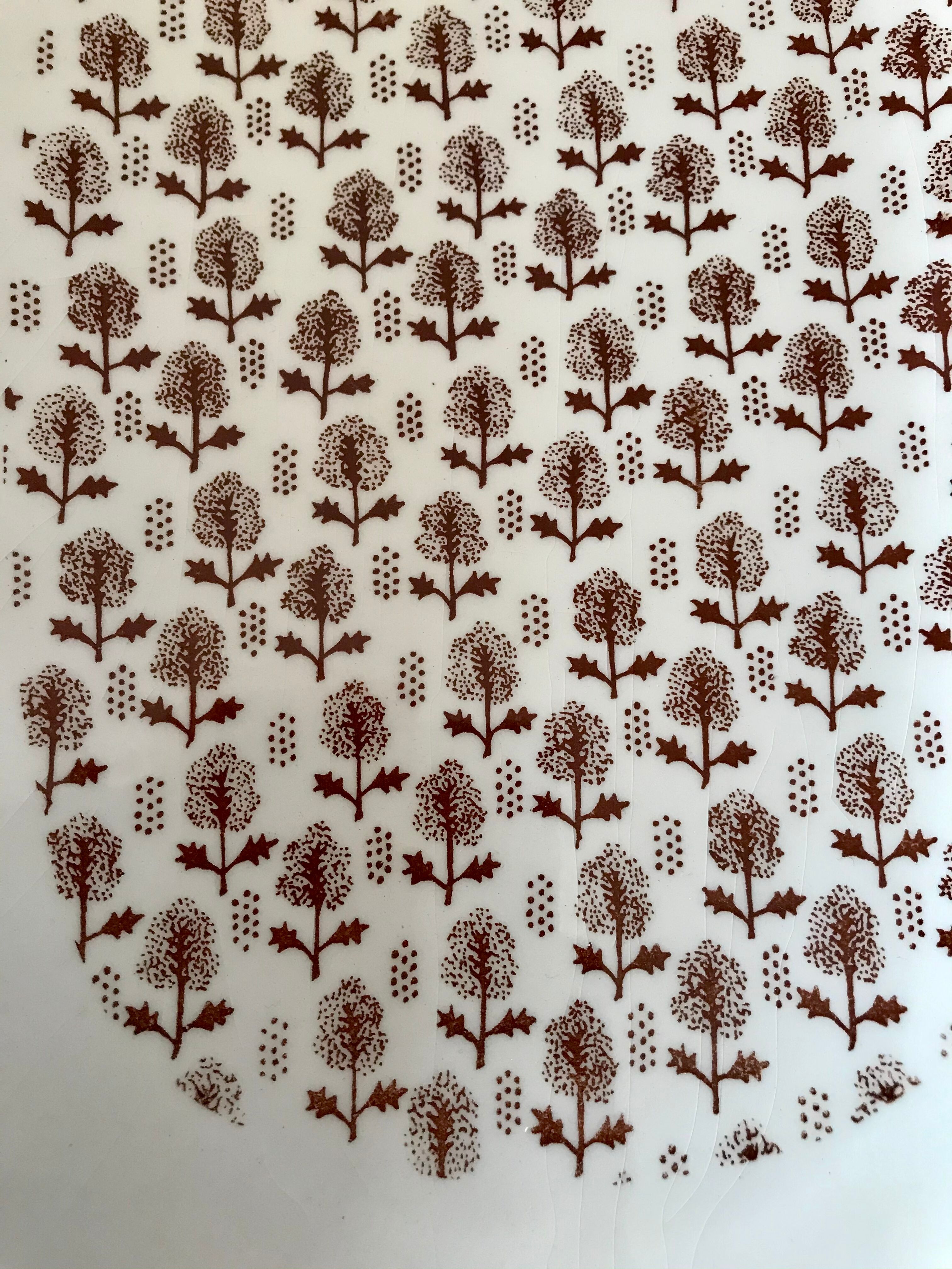 Gien vintage brown tree dish