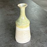 Vase Soliflore en grès - Beige et Vert Amandes