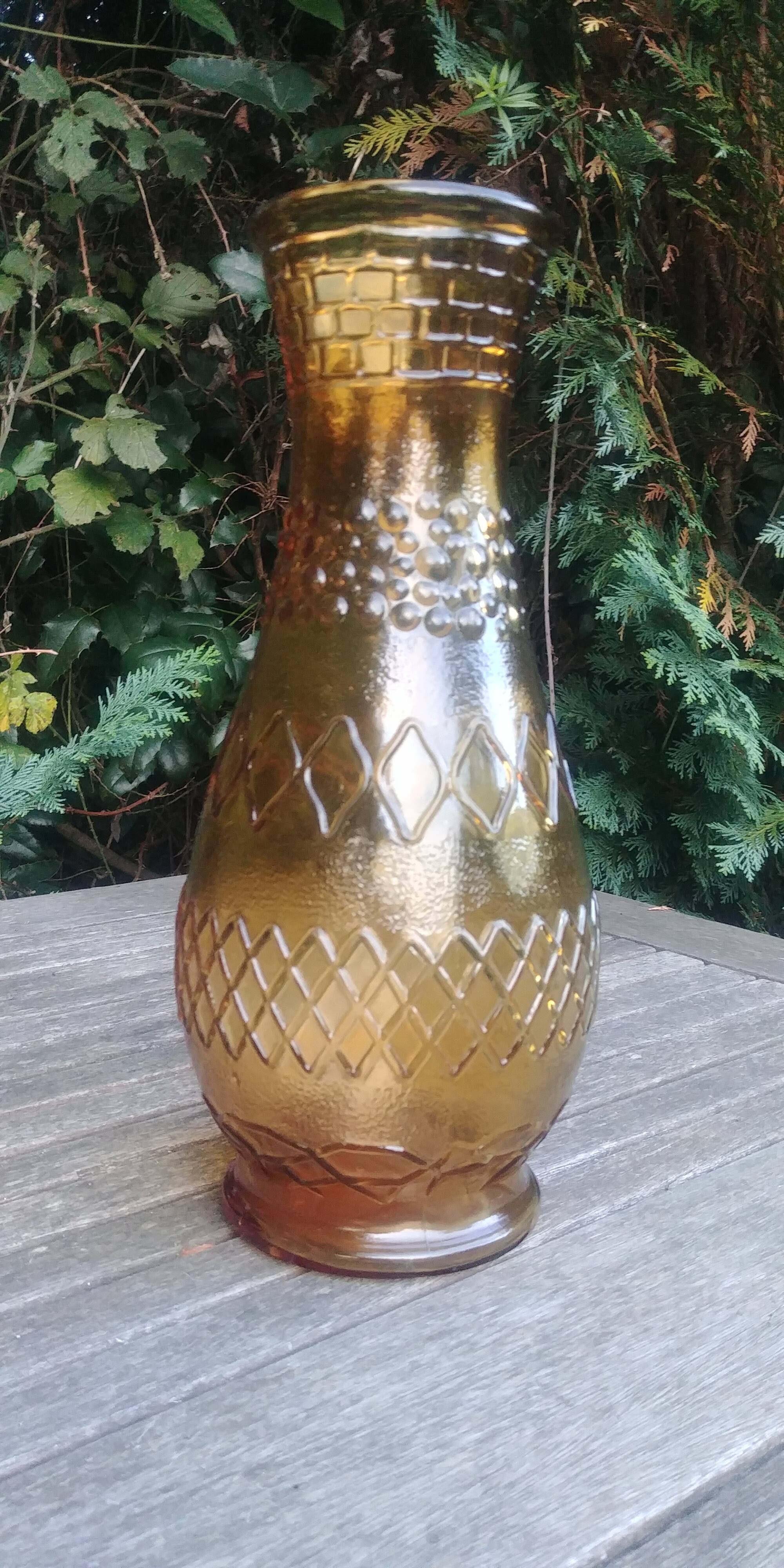 Empoli glass vase vintage 70s