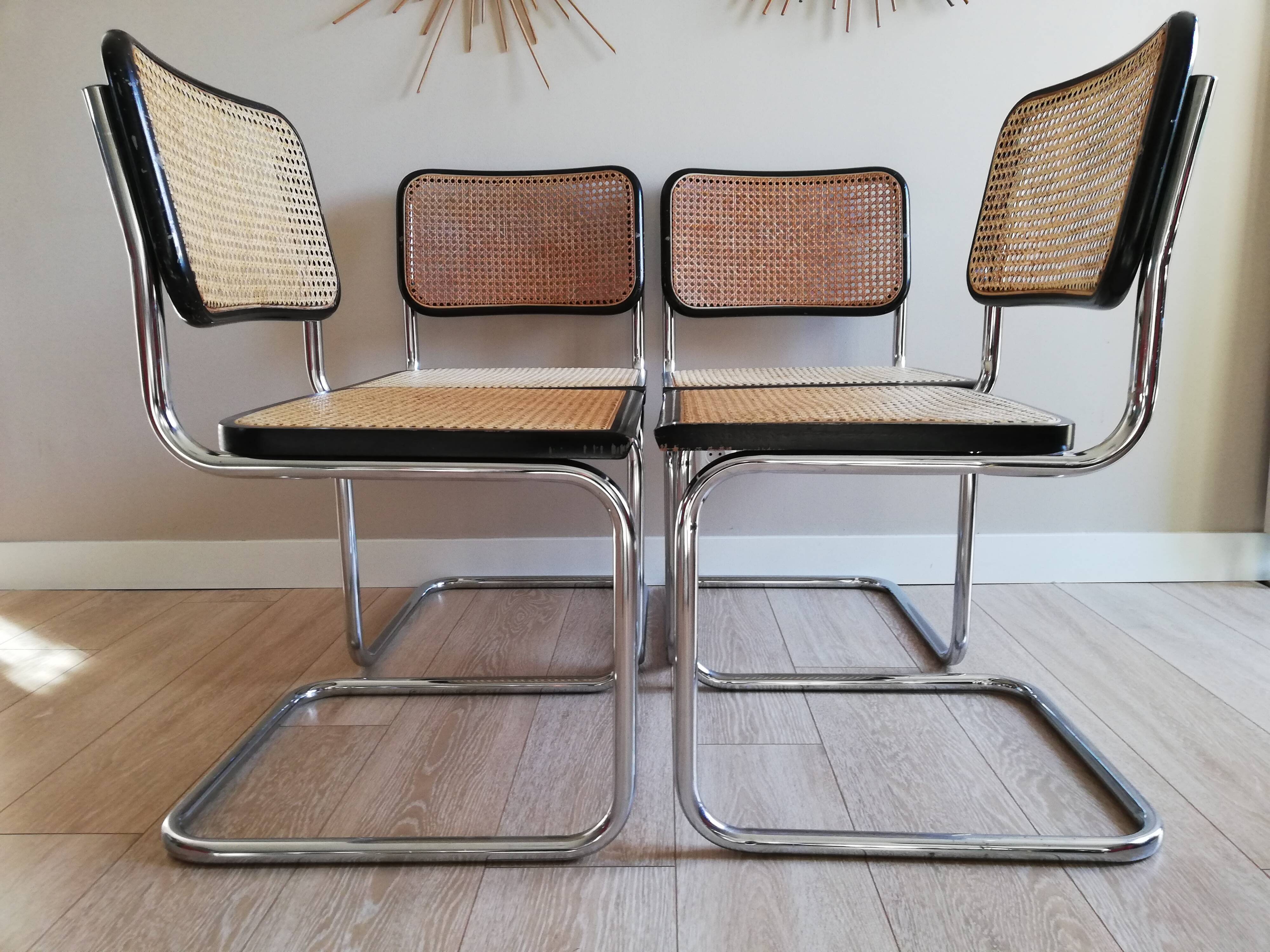 Set of 4 chairs B32 Marcel Breuer