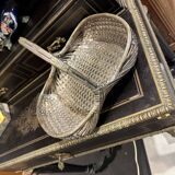 Silver-plated metal basket