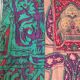 Ikat cotton patchwork plaid