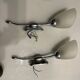 Chrome Satinated Glass Sconces Set of 2 1970’s