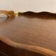 Plateau de service ancien en bois et laiton 61 x 38 cm
