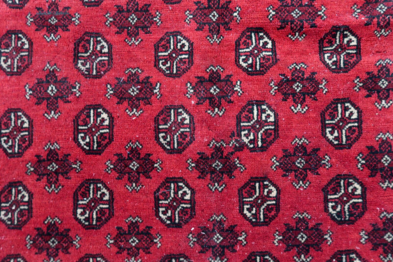 Antique Afghan Ersari handmade rug 208 x 288 cm 1920s