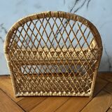 Small rattan and wicker shelf