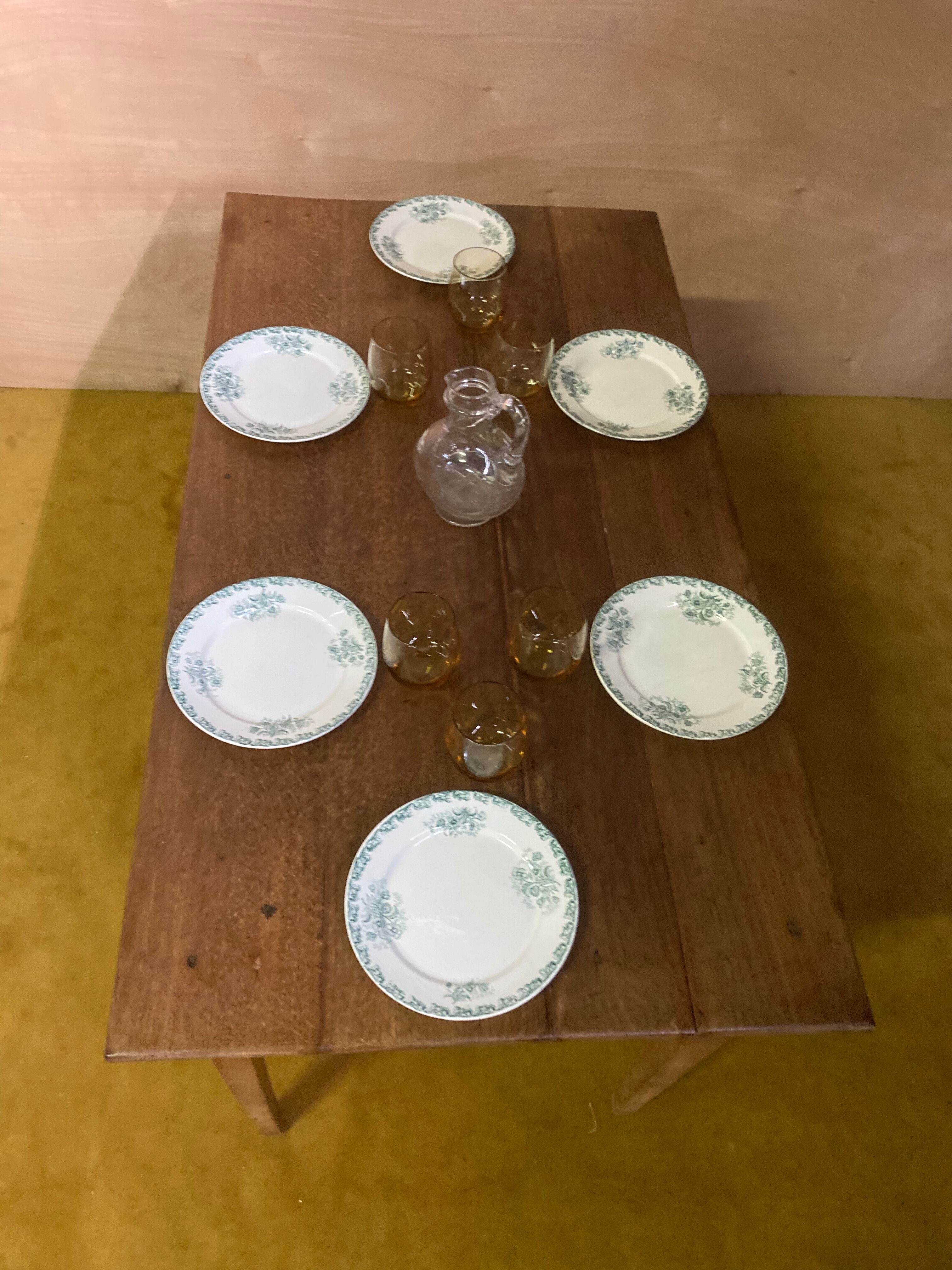 Real oak farmhouse table from the late 1800s.