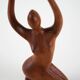 Sculpture en teck femme, design danois, années 1970, fabriquée au Danemark