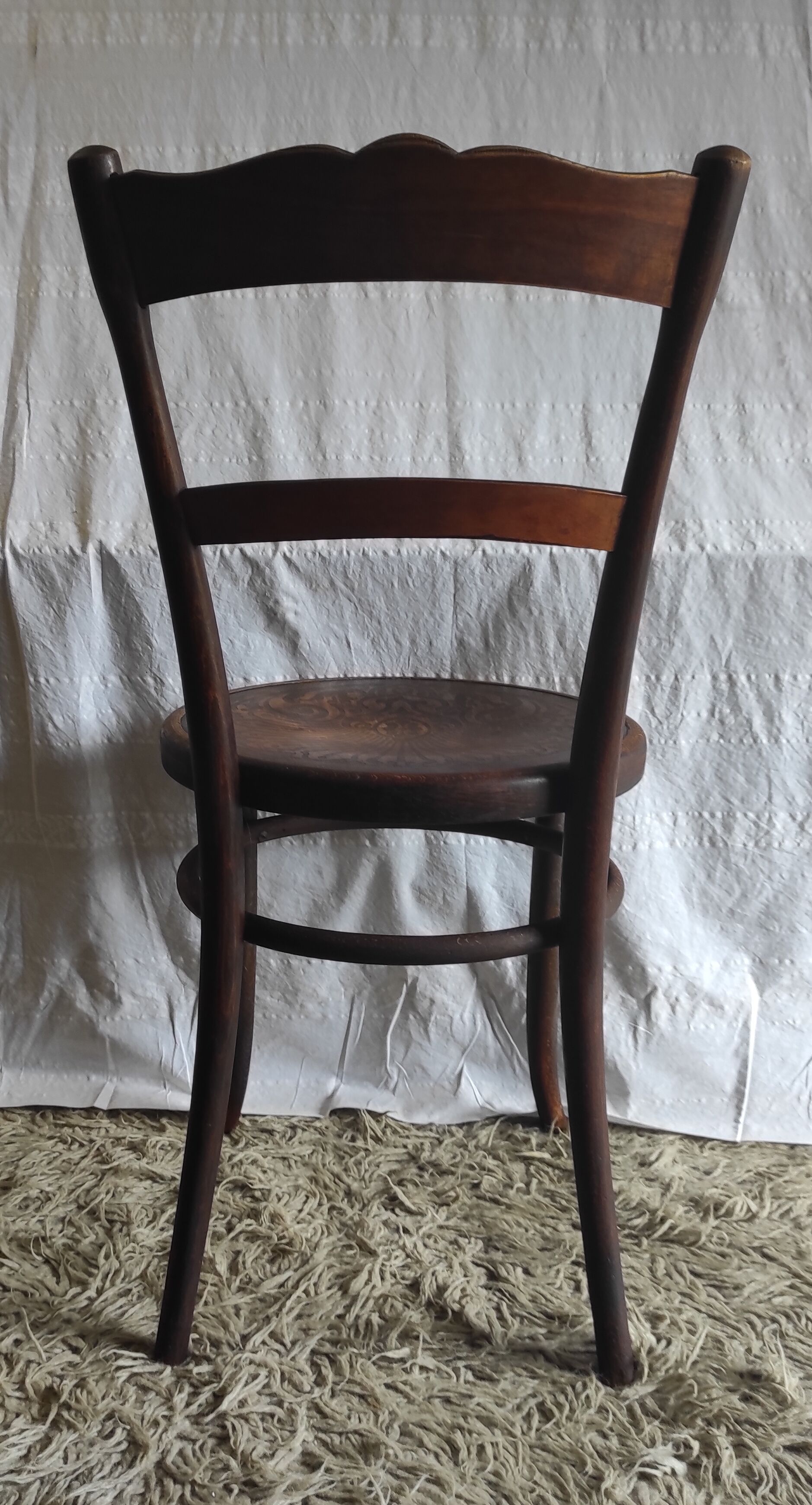 Bistro chair by Fischel in curved wood – early twentieth century