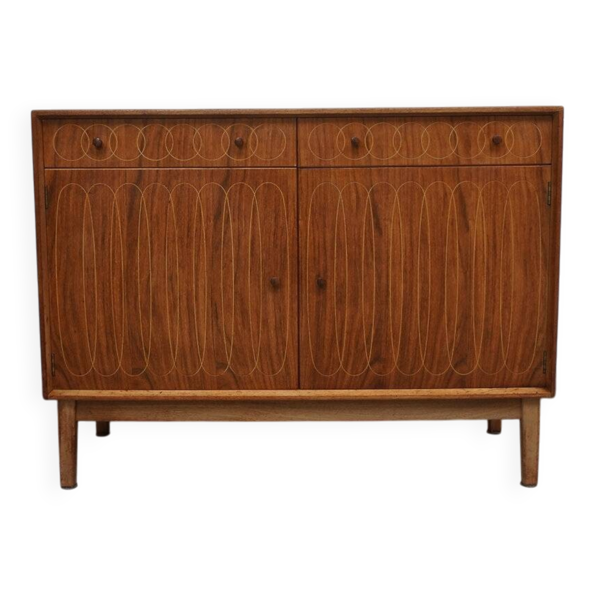 Mahogany and Indian laurel wood sideboard by Gordon Russel, 1953